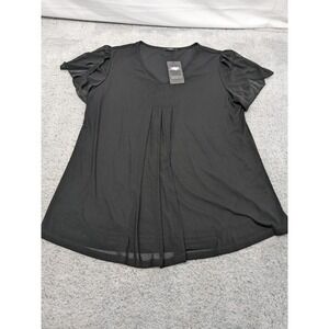 New Valolia Top Blouse Black Whimsigoth Witchy Sheer Womens XXL NWT